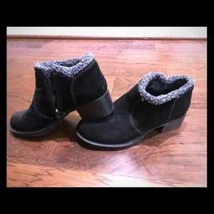Sporto Black/Gray winter suede ankle boots size 7